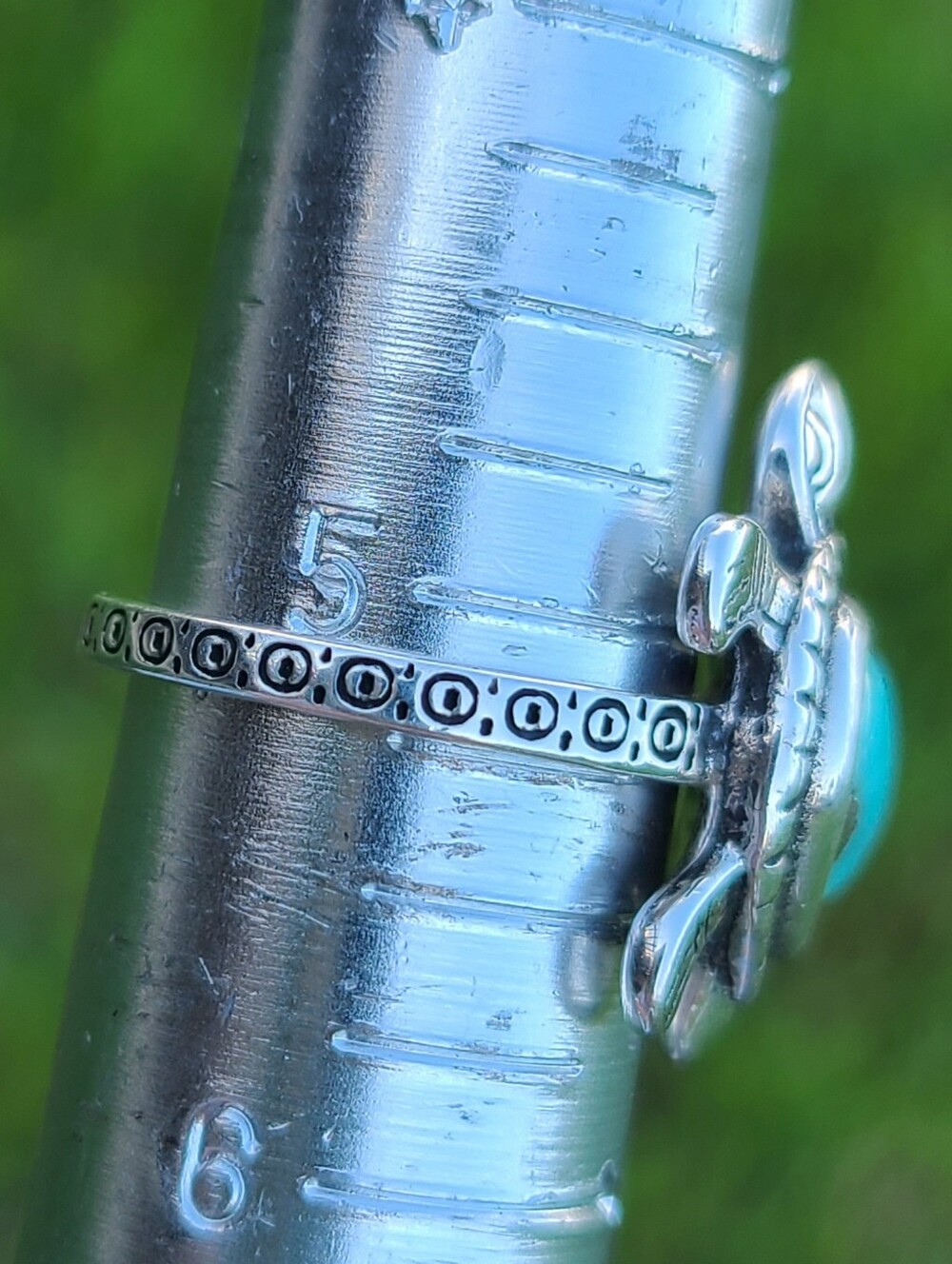James Avery Turquoise Turtle Ring Size 5 - Picture 11 of 11